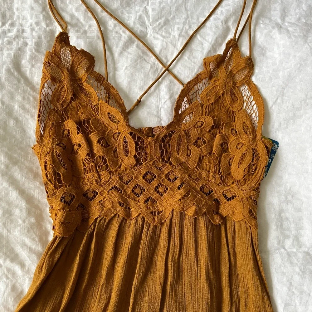 Free People Strappy High Low Ruffle Hem Fit & Flare Dress - Picture 4 of 11